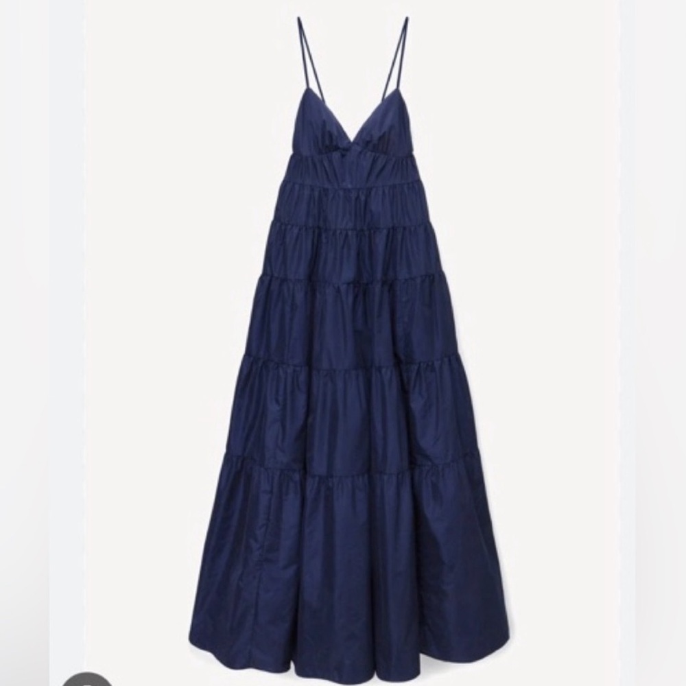 STAUD: Ripley Maxi Dress - Navy Blue XS - Picture 3 of 14